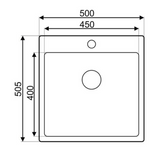 Evier inox lisse KEZIA 1 bac sans égouttoir