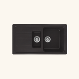 Évier granit noir Schock FORMHAUS 1 bac et demi - 1 égouttoir