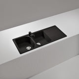 Évier granit noir Schock FORMHAUS 2 bacs 1 égouttoir