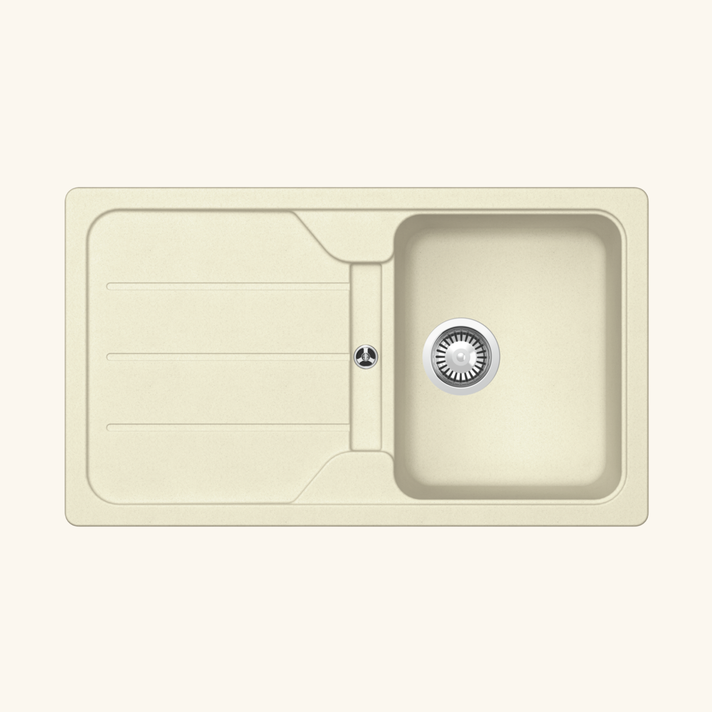 Évier granit beige vanille Schock FORMHAUS 1 bac 1 égouttoir