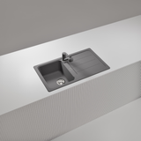 Évier granit gris Schock FORMHAUS 1 bac 1 égouttoir