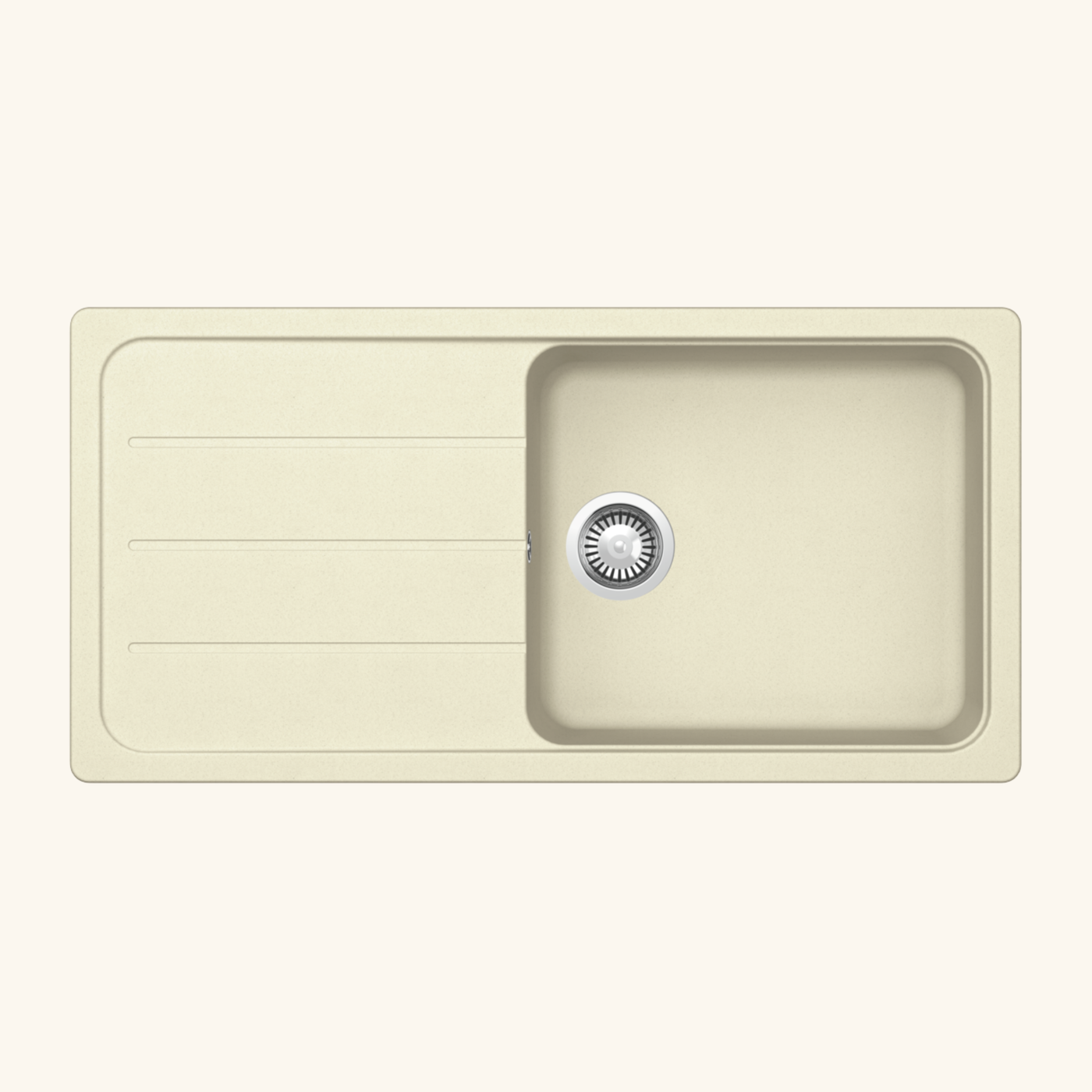 Évier granit beige vanille Schock FORMHAUS 1 grand bac - 1 égouttoir