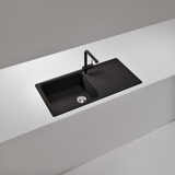 Évier granit noir Schock FORMHAUS 1 grand bac - 1 égouttoir
