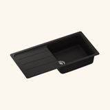 Évier granit noir Schock FORMHAUS 1 grand bac - 1 égouttoir