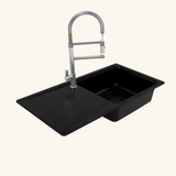 Évier granit noir Schock FORMHAUS 1 grand bac - 1 égouttoir
