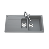 Évier granit gris Schock FORMHAUS 1 bac et demi - 1 égouttoir