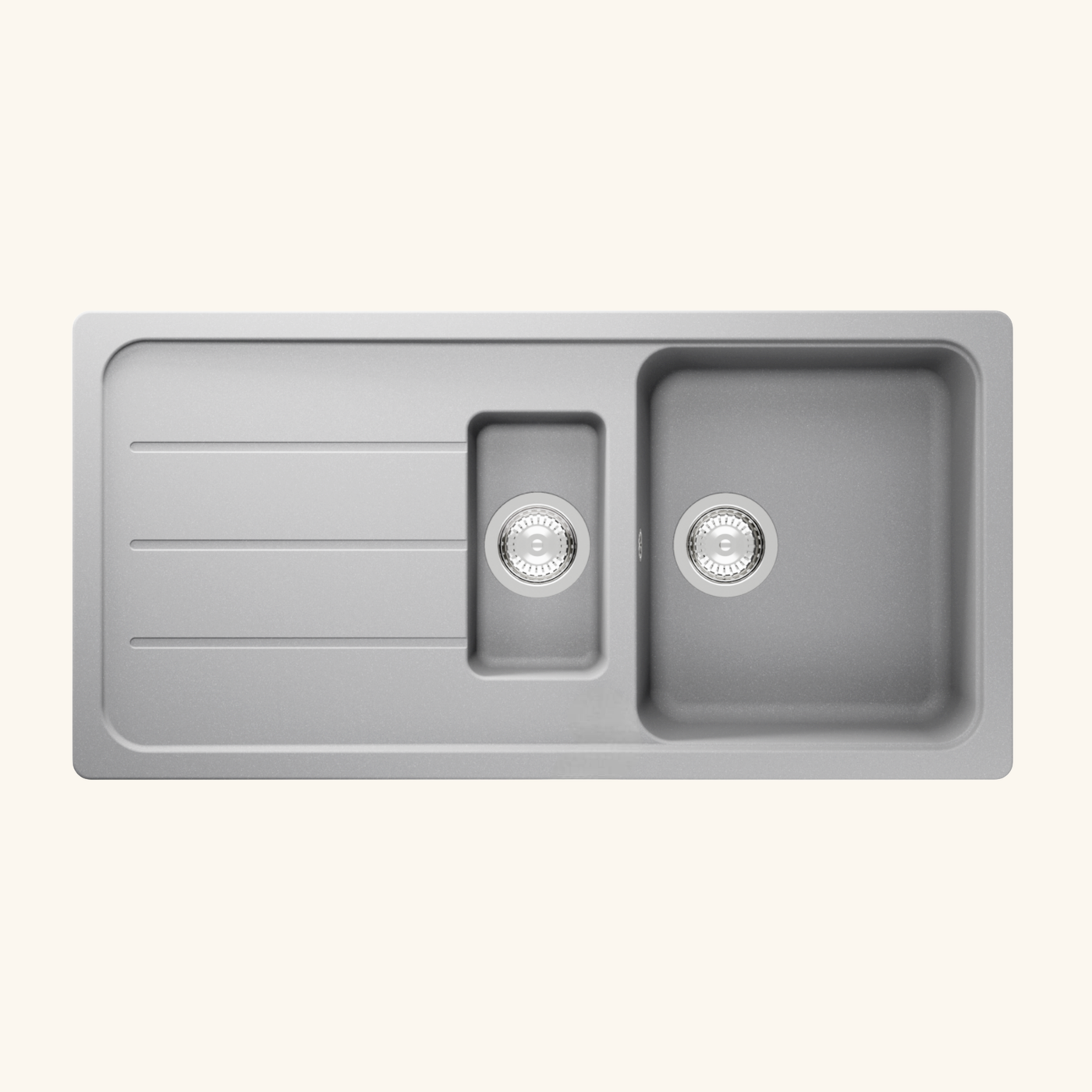 Évier granit gris Schock FORMHAUS 1 bac et demi - 1 égouttoir