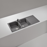 Évier granit gris Schock FORMHAUS 2 bacs 1 égouttoir
