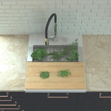 Evier à poser en granit blanc Kümbad BOLTO 1 bac