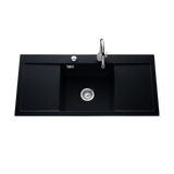 Vidage automatique 1 bac CUIPD368 / CUIPD019 évier CLEYA et V&B ARCHITECTURA - Siphon gain de place