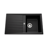 Évier résine noir Ewi EMERAUDE 1 bac 1 égouttoir