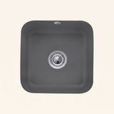 Evier sous-plan céramique gris graphite Villeroy & Boch CISTERNA 50 1 bac 445x445
