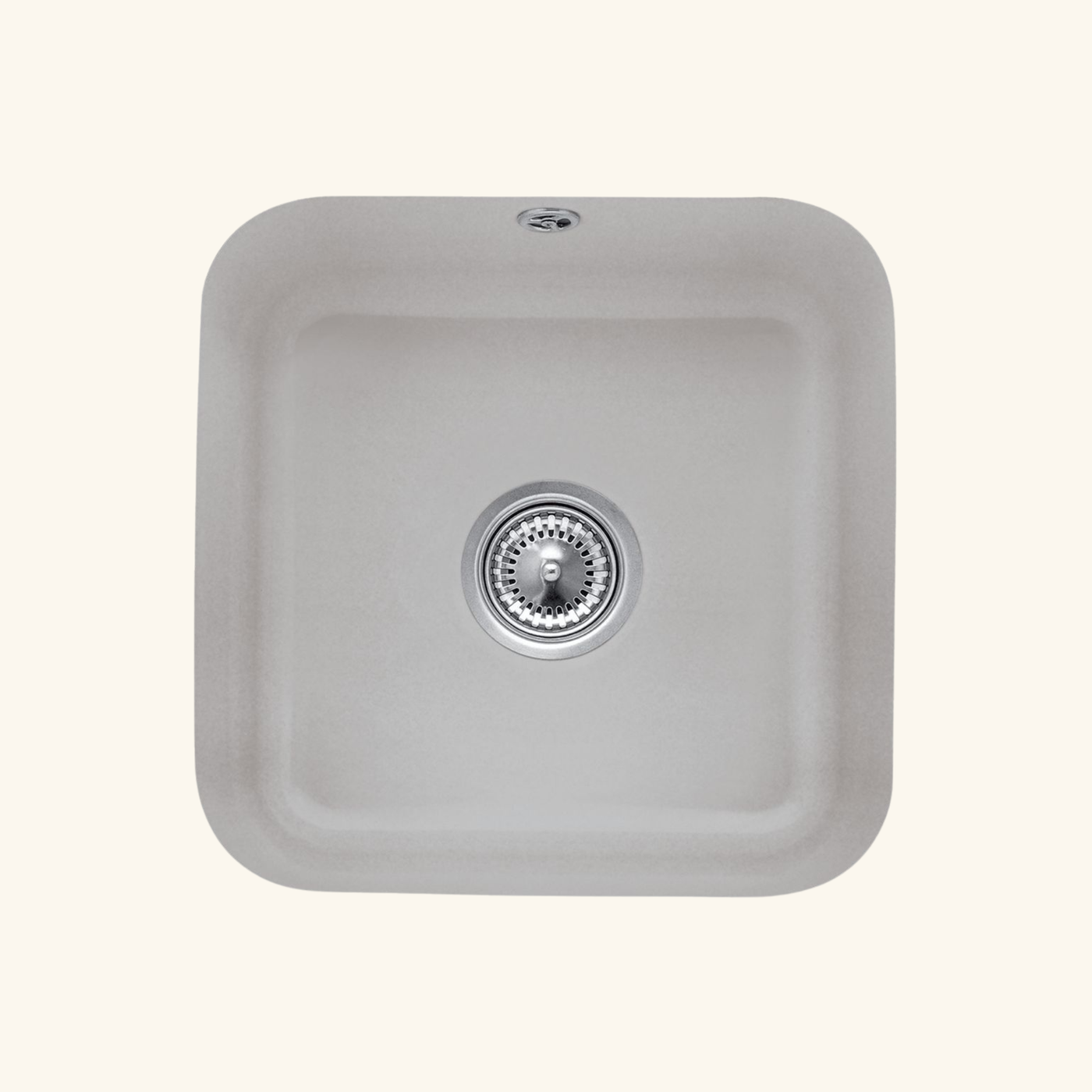 Evier sous-plan céramique gris graphite Villeroy & Boch CISTERNA 50 1 bac 445x445