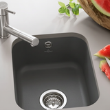 Evier sous-plan céramique gris graphite Villeroy & Boch CISTERNA 45 1 bac 370x435