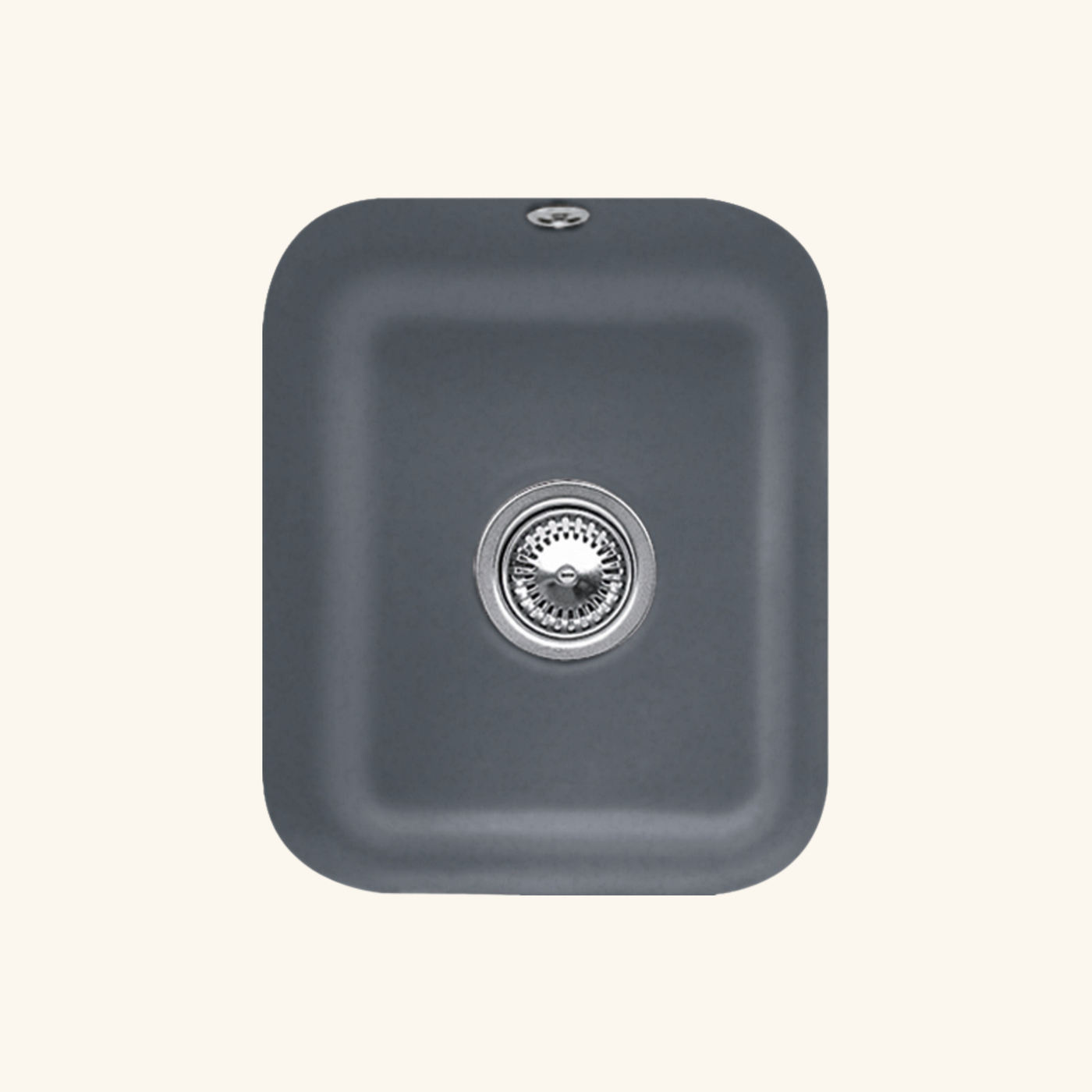 Evier sous-plan céramique gris graphite Villeroy & Boch CISTERNA 45 1 bac 370x435