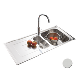 Évier inox mini structure Luisina DEBUSSY 1 bac et demi - 1 égouttoir