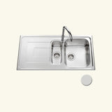 Évier inox mini structure Luisina DEBUSSY 1 bac et demi - 1 égouttoir