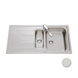 Évier inox mini structure Luisina DEBUSSY 1 bac et demi - 1 égouttoir