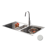 Évier inox mini structure Luisina DEBUSSY 1 bac et demi - 1 égouttoir