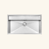 Évier timbre d'office inox lisse DIAMANTE 1 bac