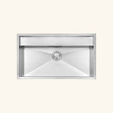 Évier timbre d'office inox lisse DIAMANTE 1 bac