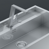 Évier timbre d'office inox lisse DIAMANTE 1 bac