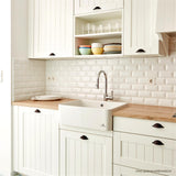 Évier timbre d'office céramique blanc EKIO I 1 bac