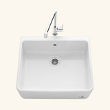 Évier timbre d'office céramique blanc EKIO I 1 bac