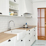 Évier timbre d'office céramique blanc EKIO I 1 bac