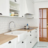 Évier timbre d'office céramique blanc EKIO I 1 bac