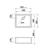 Évier timbre d'office céramique blanc EKIO I 1 bac