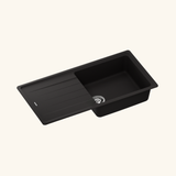 Évier granit noir Schock ELEMENT 1 grand bac 1 égouttoir