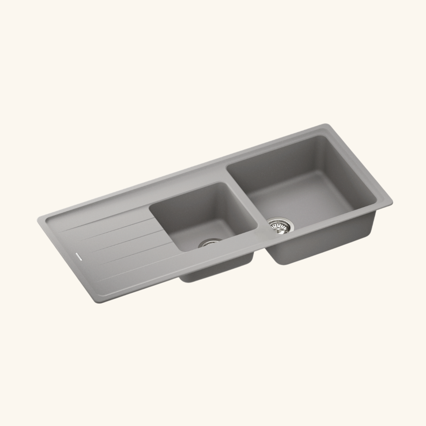 Évier granit gris Schock ELEMENT 2 bacs 1 égouttoir