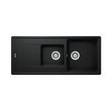 Évier granit noir Schock ELEMENT 2 bacs 1 égouttoir