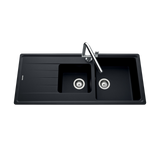 Évier granit noir Schock ELEMENT 2 bacs 1 égouttoir