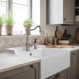 Évier timbre d'office céramique blanc ERNEST 1 bac