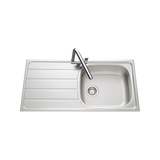 Évier inox lisse Luisina ROCK 1 grand bac 1 égouttoir