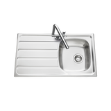 Évier inox lisse Luisina ROCK 1 bac 1 égouttoir