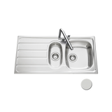 Évier inox mini structure Luisina ROCK 1 bac et demi - 1 égouttoir