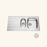 Évier inox mini structure Luisina ROCK 1 bac et demi - 1 égouttoir
