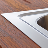 Évier inox lisse Luisina FAGOTTO 1 grand bac 1 égouttoir