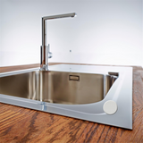 Évier inox mini structure Luisina FAGOTTO 1 grand bac 1 égouttoir