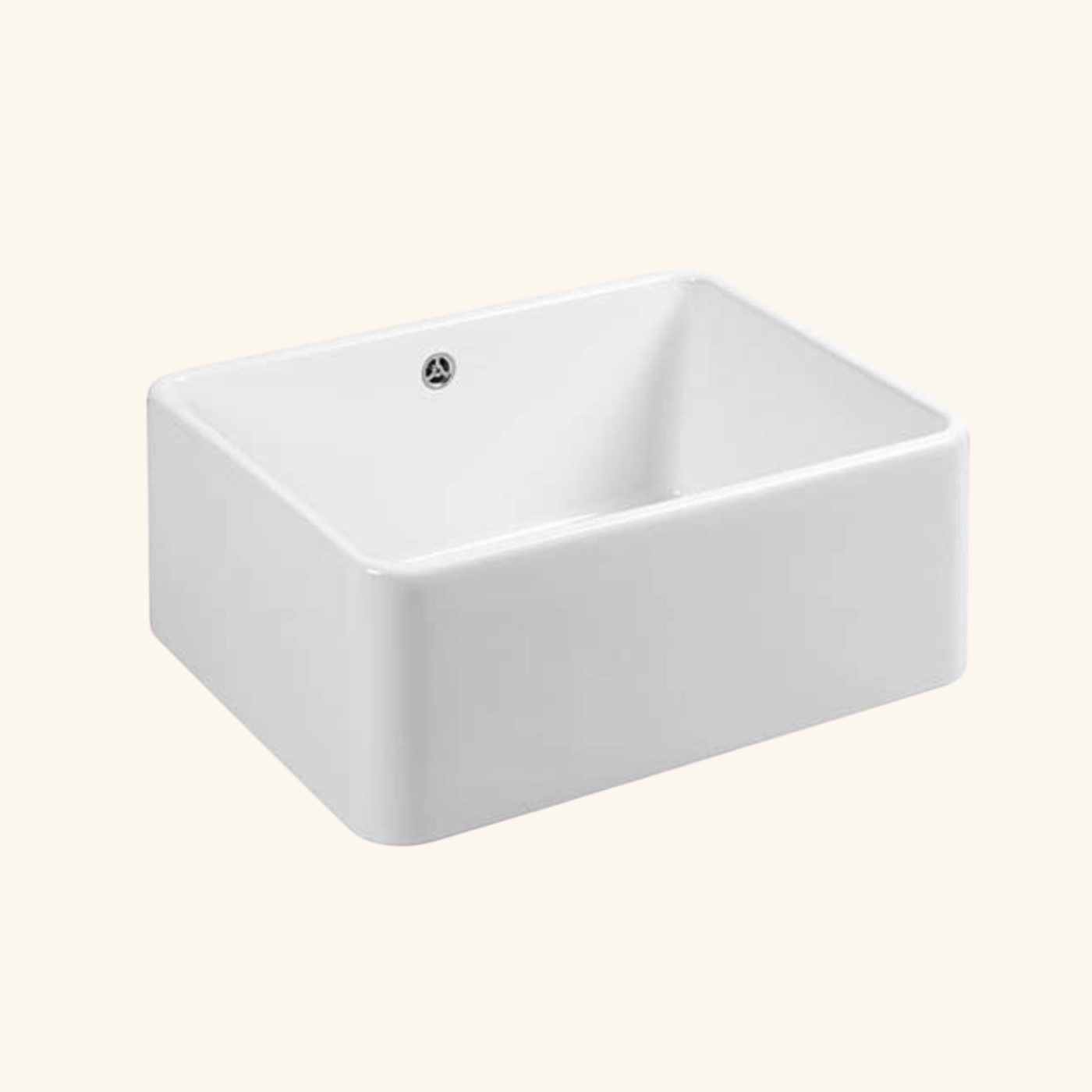 Évier timbre d'office céramique blanc Sanindusa FARMHOUSE XS 1 bac 590x458