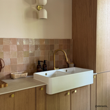 Évier timbre d'office céramique blanc Sanindusa FARMHOUSE 2 bacs 895x460