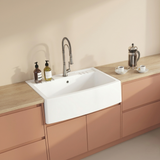 Évier timbre d'office granit blanc FOCA 1 bac