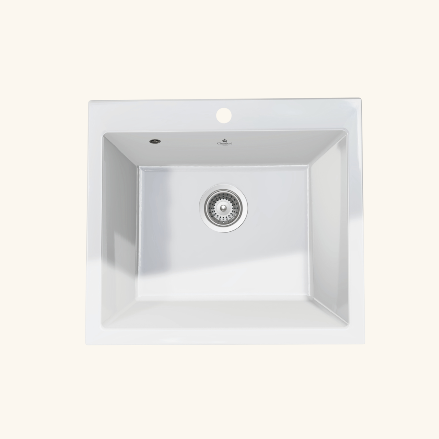 Évier céramique blanc FELIX 1 bac 600x510 mm