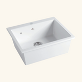 Évier céramique blanc FELIX 1 bac 600x510 mm