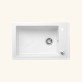 Évier céramique blanc GASPARD 1 bac 760x500 mm