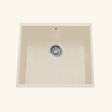 Évier sous-plan granit beige Luisina HARMONIE 1 bac 530x460