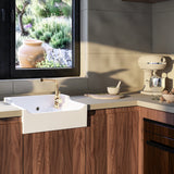 Evier timbre d'office céramique blanc HONORÉ 1 bac